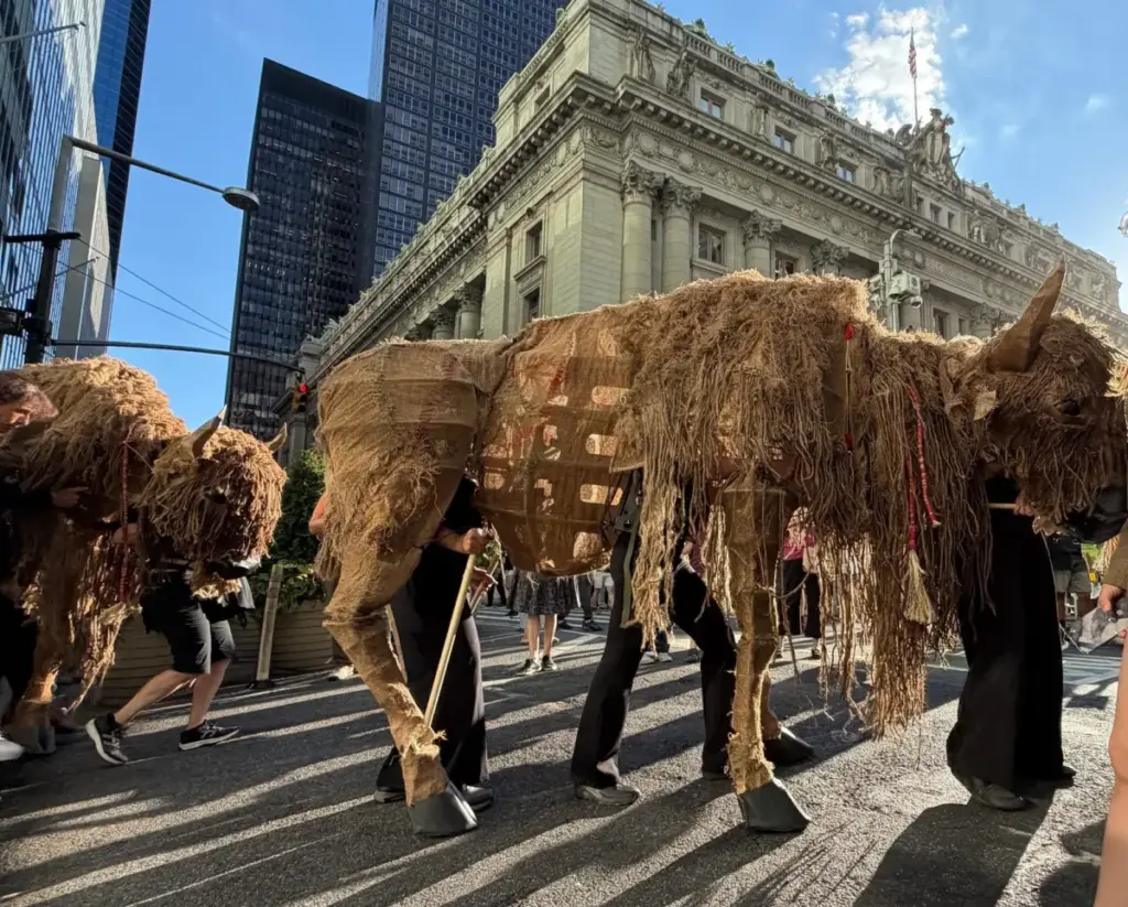 a-herd-of-life-sized-buffalo-puppets-migrates-through-lower-manhattan-in-historic-procession